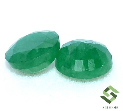 8 mm Certified Natural Emerald Round Cut Pair 3.79 CTS Untreated Loose Gemstones - Picture 6 of 6