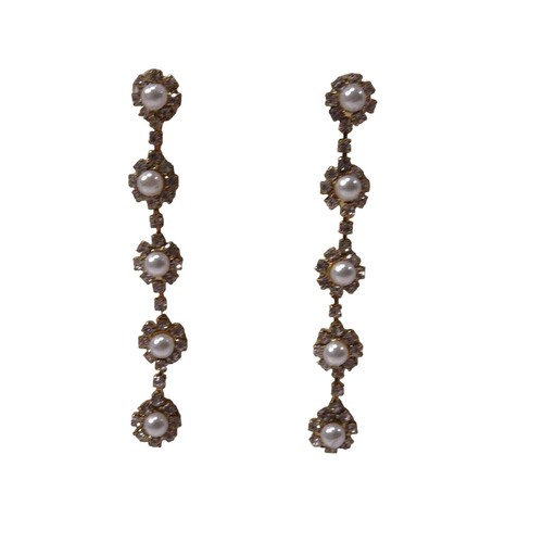 Sterling Silver Star CZ Fashion Dangle Earrings #E1581-01