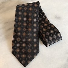 Jos A Bank Signature Collection Men's Silk Neck Tie-Black Brown Blue