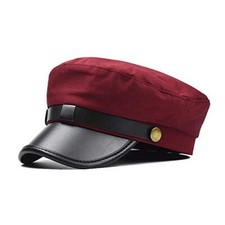 Chauffeur Hat for Men Women Classic Vintage Newsboy Cap One Size Wine Red