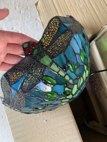 Tiffany Style Multicolor Wall Light Sconce 12" Uplighter Shade Stained Glass E27 - Picture 36 of 54