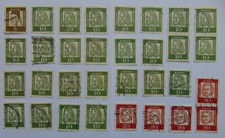 32 Rollenmarken (.), Berlin West, Bedeutende Deutsche, 1961, Mi 199R, 202R, 204R