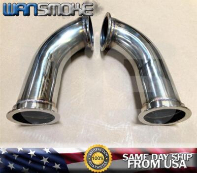2 X 2.5'' V-BAND STAINLESS 90 DEGREE UNIVERSAL ELBOW Down Tube EXHAUST TWIN TURBO