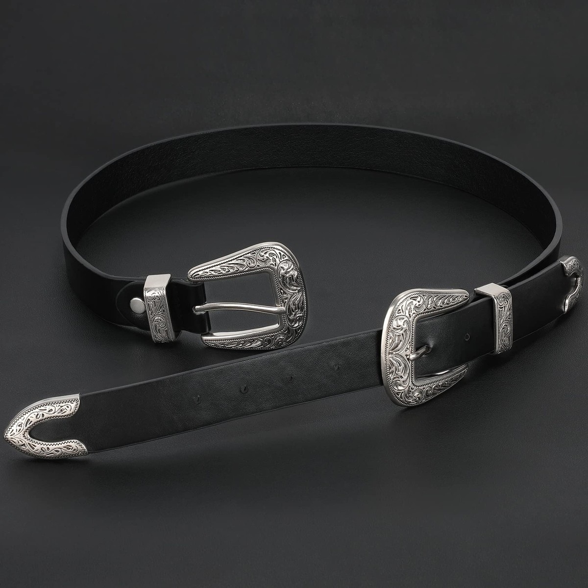 XZQTIVE Women Leather Belt Ladies Vintage Western Belt Retro