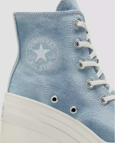 Neu im Karton Converse Wmns Chuck 70 de Luxe Heel High 6 Distressed Navy Denim A12042C - Bild 3 von 8