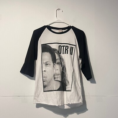 Vintage Unbranded Mens Raglan T-Shirt Size S Beyoncé Jay Z Otr Ii Band Tour