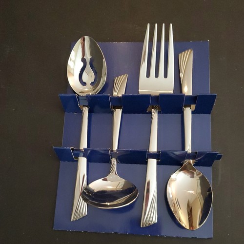 Essentials Toscany Stainless Japan ESN4 Palm Springs Hostess Serving Set 4 pc - Picture 2 of 10