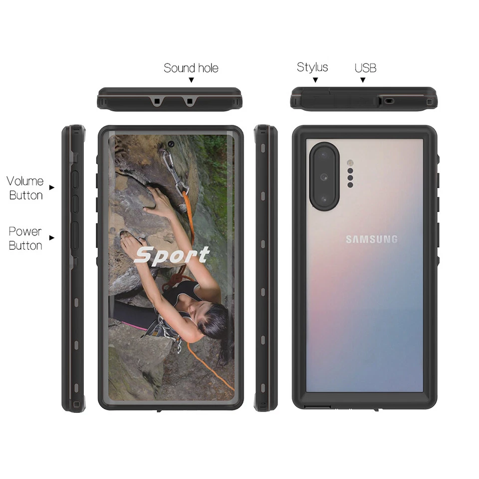 Funda impermeable a prueba de suciedad para Samsung Galaxy Note 10+ Plus Note 9 S10+ Foto 4 de 4