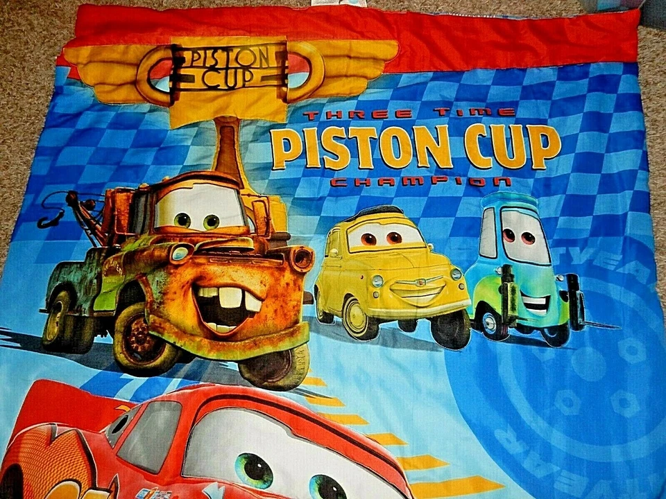 Manta edredón cama microfibra taza pistón coche Disney vintage 42x57 5J Foto 2 de 4