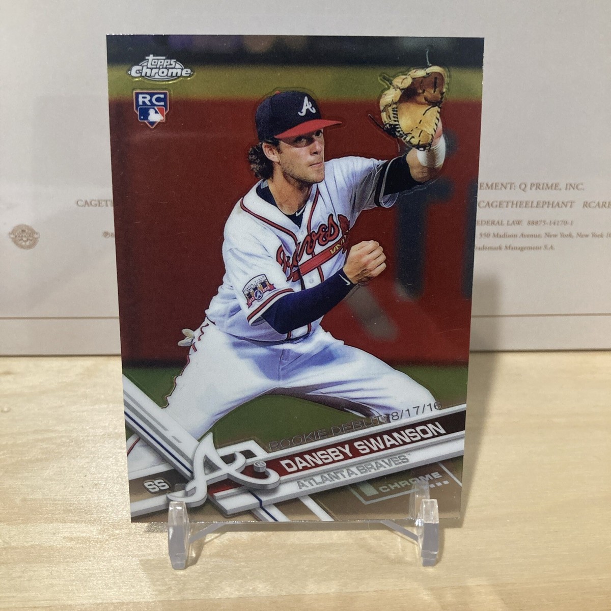 2017 Dansby Swanson Topps Chrome Rookie Debut #HMT75 Chicago Cubs