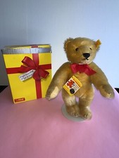 11 STEIFF TEDDY BABY BLOND MOHAIR TEDDY BEAR BUTTON 165/028 with Box