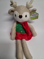Spark Create My 1st Christmas Deer Reindeer Girl Plush Stuffed Animal NWT
