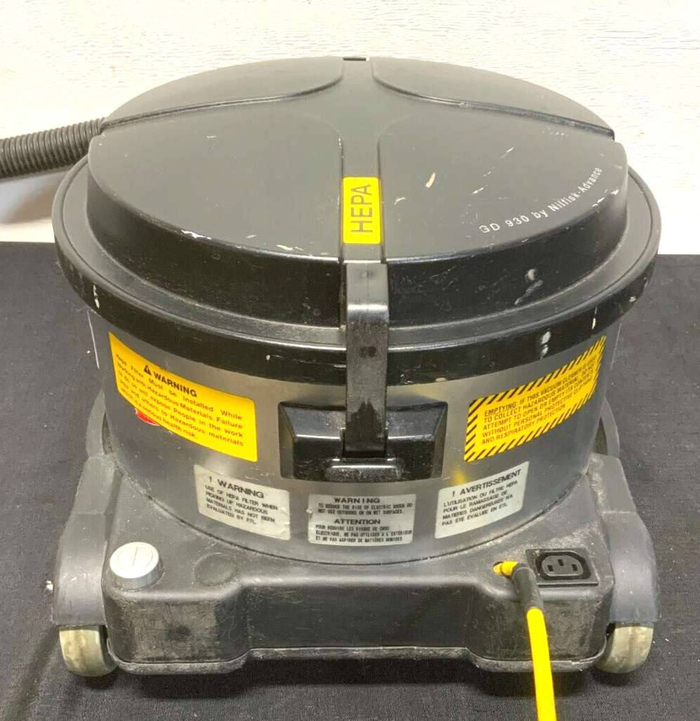 NilfiskAdvance Euroclean GD930 H HEPA Canister Vacuum Sweeper 4 Gallon