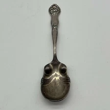 Vintage Silver Plated Sugar Spoon Ornate Floral Design Collectible 5.No5" 22 g