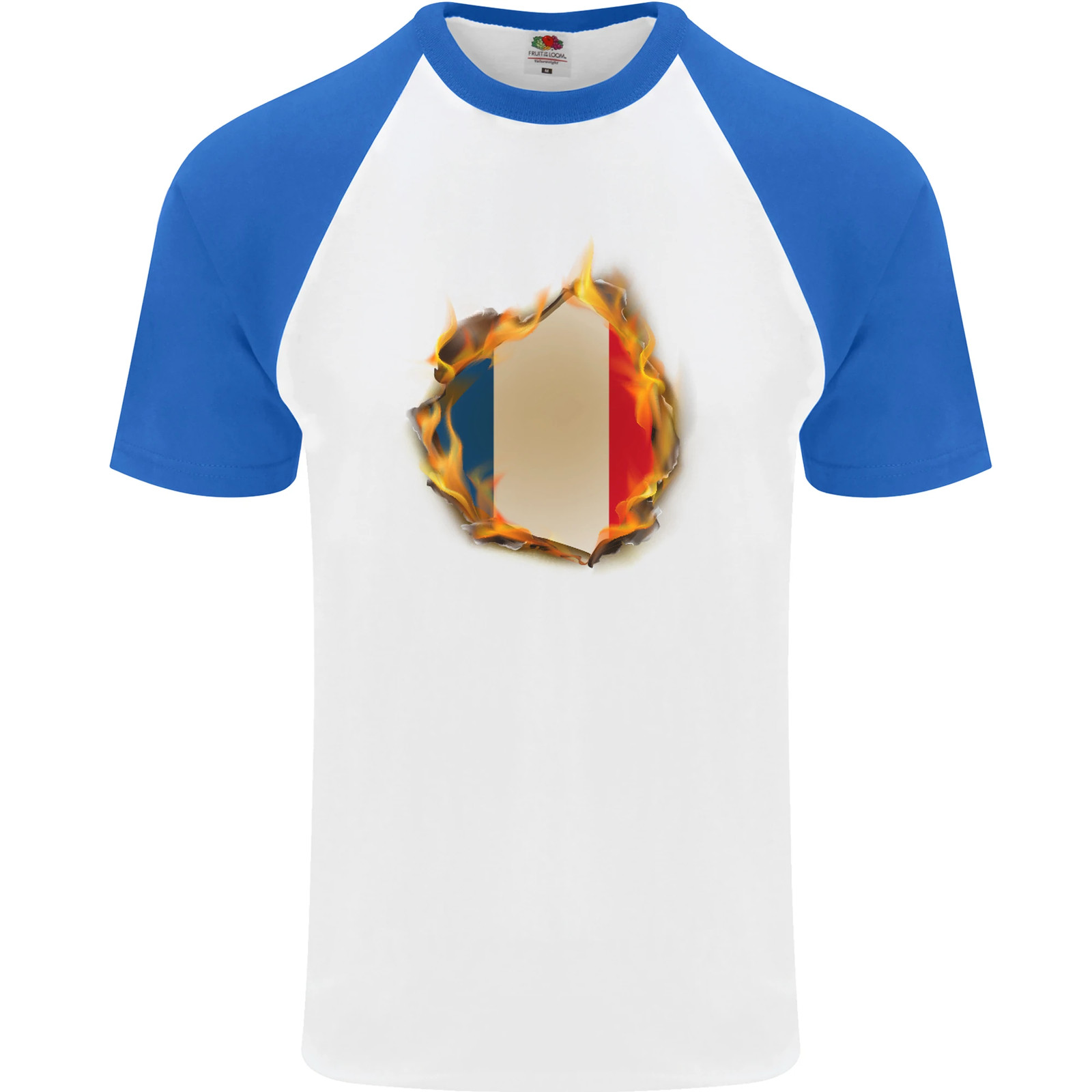 La Bandera Tricolor Francesa Fuego Francia Camiseta De Manga Corta Para Hombre