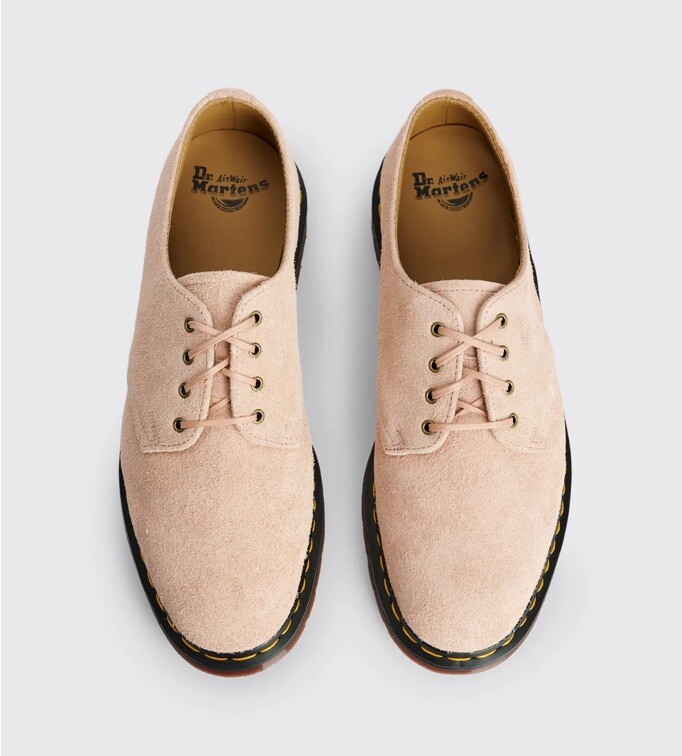 NWD Dr Martens Smiths Suede Dress Shoe- Peach Beige/Desert Oasis