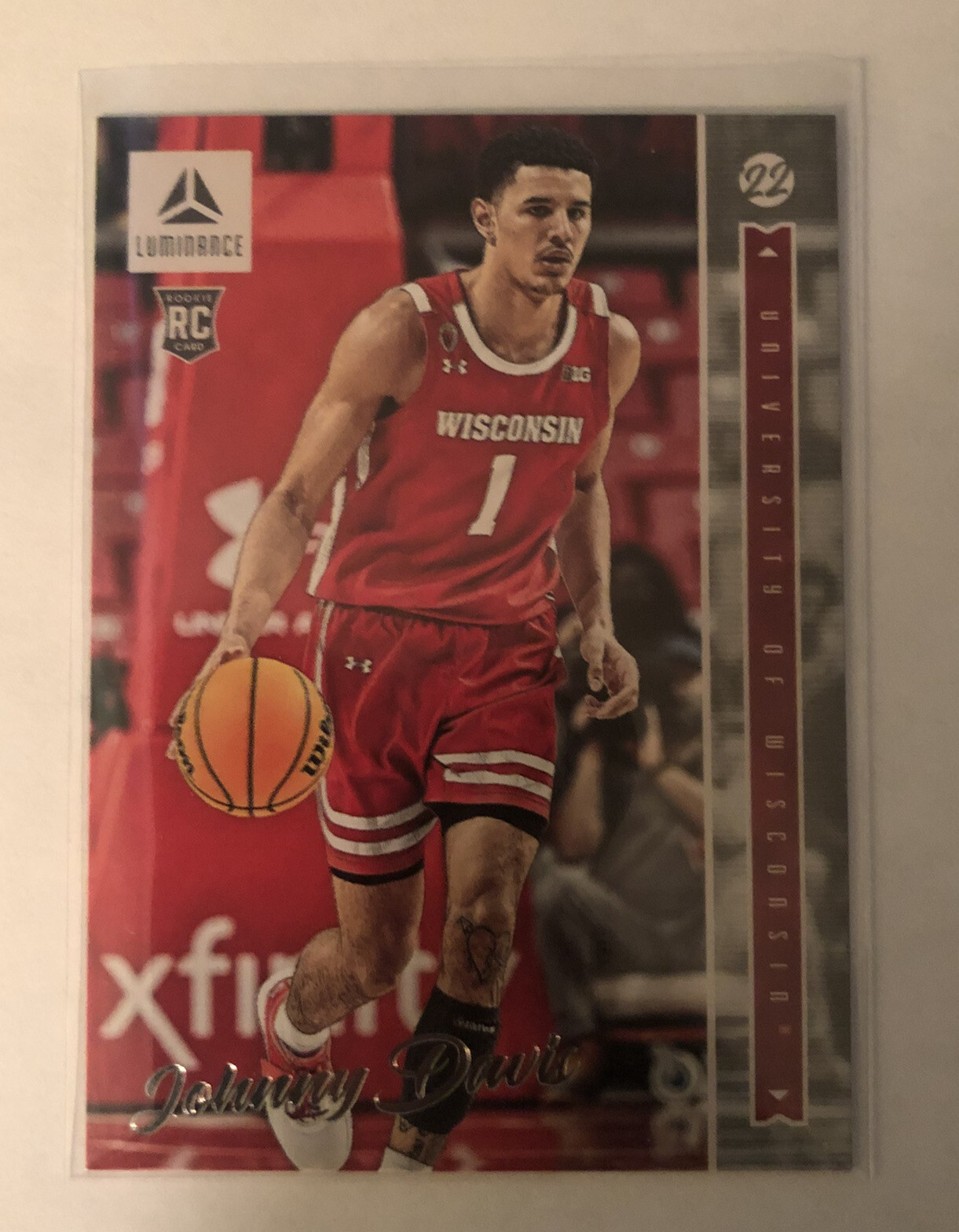 2022-23 Chronicles Draft Picks Luminance RC #39 Johnny Davis Wisconsin Wizards