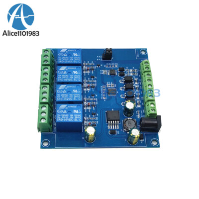 DC 24V 4 Channel Relay Control Switch RS485/TTL Anti-reverse Connection Module