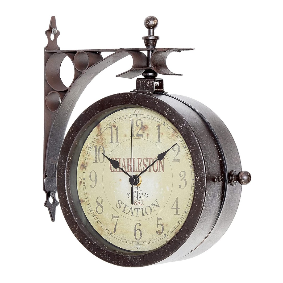 Outdoor Hanging Clock 8In The Charleston Double Sided Clock