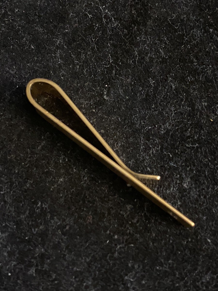 Vintage Signed Cartier 14K Gold Tie Bar Money Clip With Vintage Signed Cartier 14K Gold Tie Bar Money Clip With