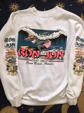 Men XXL Hanes Ron Jon Surf Shop 90S Vintage Sweatshirts Rare Made in USA