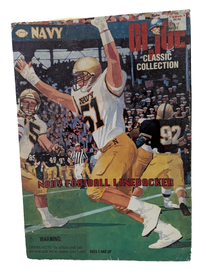 1998 GI JOE NAVY FOOTBALL LINEBACKER 12" ACTION FIGURE-RARO AFRO-AMERICANO NOVO - Imagem 2 de 4