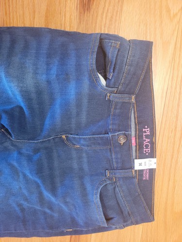 Children Place Blue Stretch Super Skinny With Decorations Jeggins Size14 Girls - Picture 3 of 8