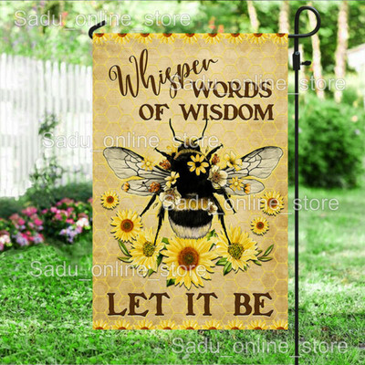 Bee Hippie Flag, Whisper Words Of Wisdom Let It Be Flag