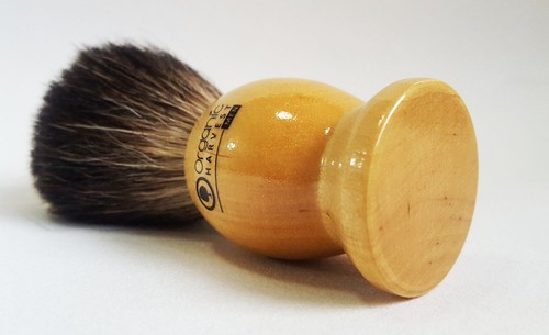 10 PC Nuevo Organic Harvest Brocha de Afeitar Pelo Tejón Auténtico Mango Madera - Imagen 3 de 4