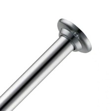 60 In. Aluminum Builders Shower Rod in Chrome
