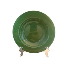 1 Harlequin Vintage Homer Laughlin Rim Soup Bowl 8.5" Forrest Green EUC