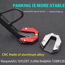 Motorcycle Kickstand Extender Foot Pad Aluminum Alloy Side Stand Support Plate