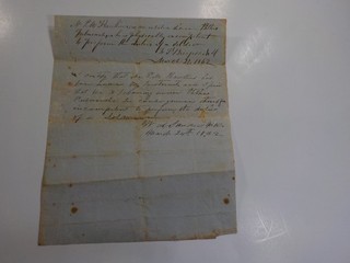 Civil War Document Soldier Unable To Perform Duties 1862 Pete Hawkins Signed