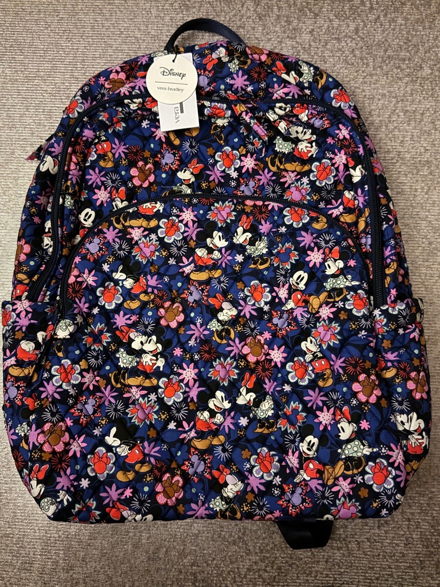 New Disney Vera Bradley Essential Large Backpack Mickey/Minnie