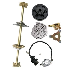 32" Go Kart Rear Axle Kit 3 Stud Wheel Hub Sprocket Quad Trike Drift 4 Wheeler