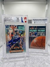 1992-93 Stadium Club Beam Team Shaquille O’Neal Shaq ROOKIE NBA LOGO BGS 10 AUTO