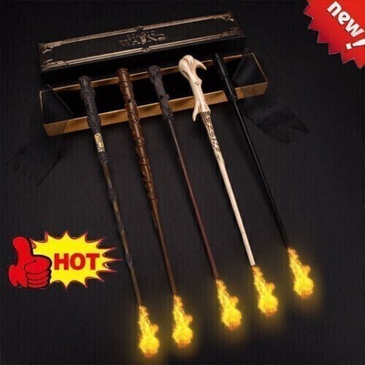Harry Potter Feuer Zauberstab Real Flame Shooting Stick Großes Kaliber Stäbe