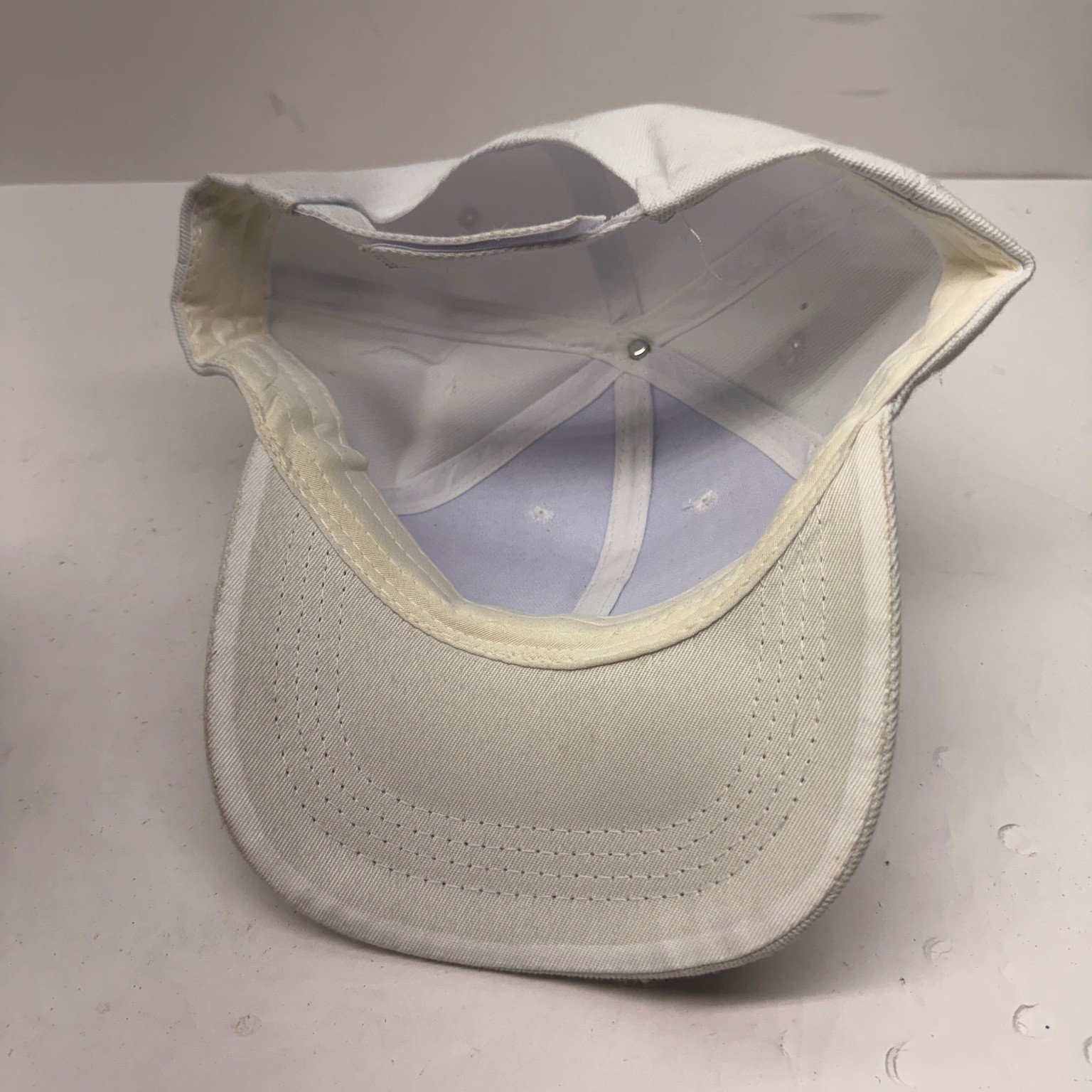 White Adjustable Baseball Cap Men's Solid Color C… - image 6