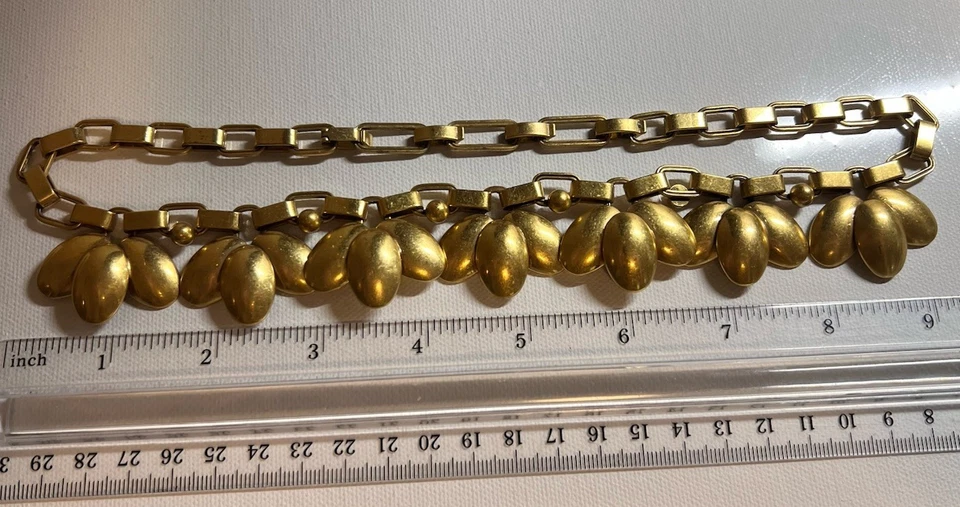 Collar Stella & Dot Oro Cepillado Antiguo Grueso Cuelga Dije Cadena Foto 4 de 4