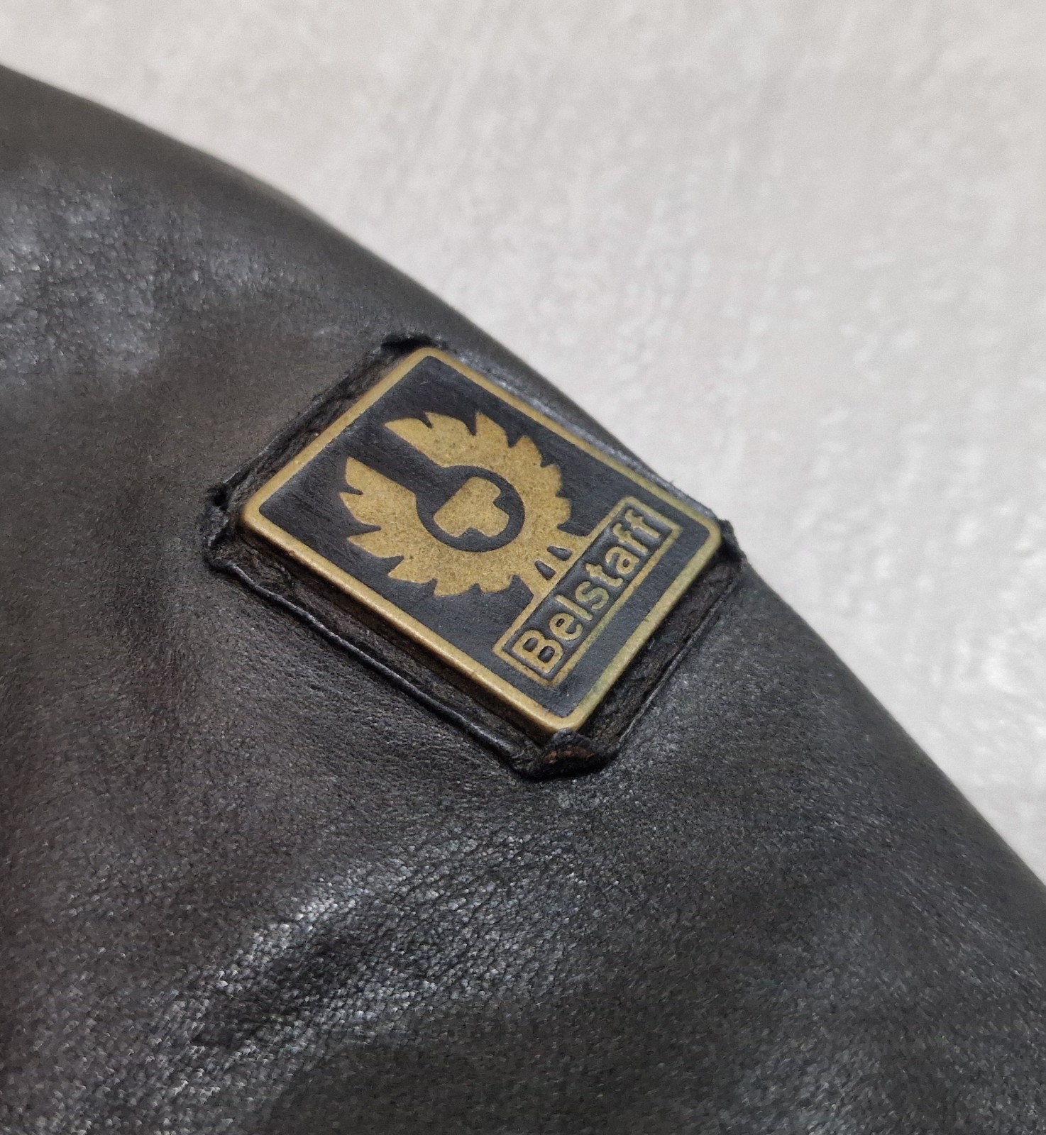 Belstaff Black Leather Perforated Jacket Ultra Rare Gold Label size 42 image 4