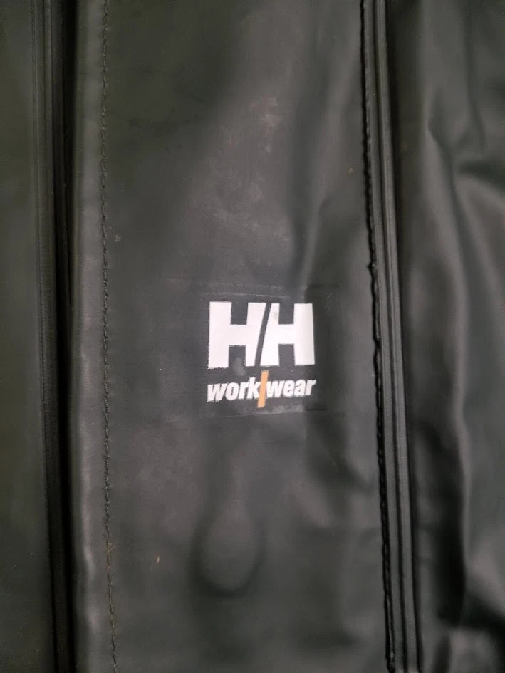 Helly Hansen Workwear Jacket Mens L Green PVC Rain Fishing Sailing Work VTG HH - Image 4 of 4
