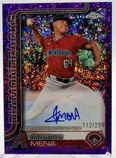 2025 Topps Chrome Purple Speckle Auto #RA-CME Cristian Mena RC 112/299 Dbacks ⚾️