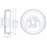 Bremstrommel Hinten FüR Fiat 500L 351 352 Doblo Cargo 263 Kombi Tipo 10-> 568002