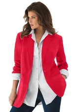 Roaman's Women's Plus Size Relaxed Boyfriend Blazer