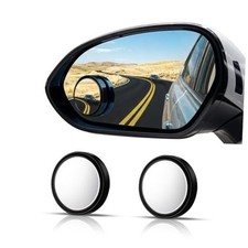 Round Blind Spot Mirror Hd Glass 360 Adjustable Side Mirror Siliver