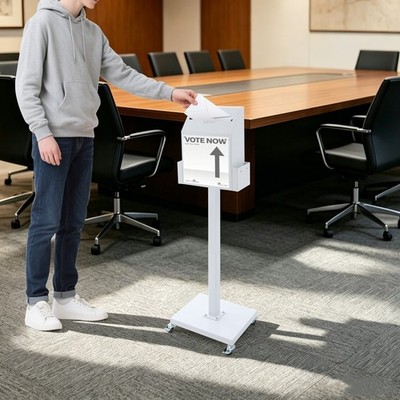 Suggestion and Offering Box with Stand Floor Standing Suggestion Box with Wheels