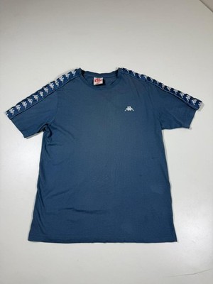 T-Shirt Kappa Blau Logo Tape Jersey Baumwolle S Kurzarm Rundhals