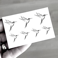 Temporary tattoo sheet Hummingbird, Colibri Tattoos, Hummingbirds Tiny Tattoos
