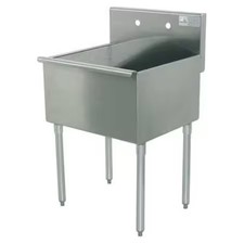 Zoro Select 4-1-36 Utility Sink 36 In X 21 In, 1, 2, Floor, Stainless Steel,