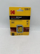 Kodak 128GB SD Class 10 UHS I U1 V10 Full HD Memory Card with Up to 25MBs Speed